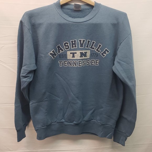 Nashville Tennessee Est 1779 Baby Blue M  Crewneck - Picture 1 of 4